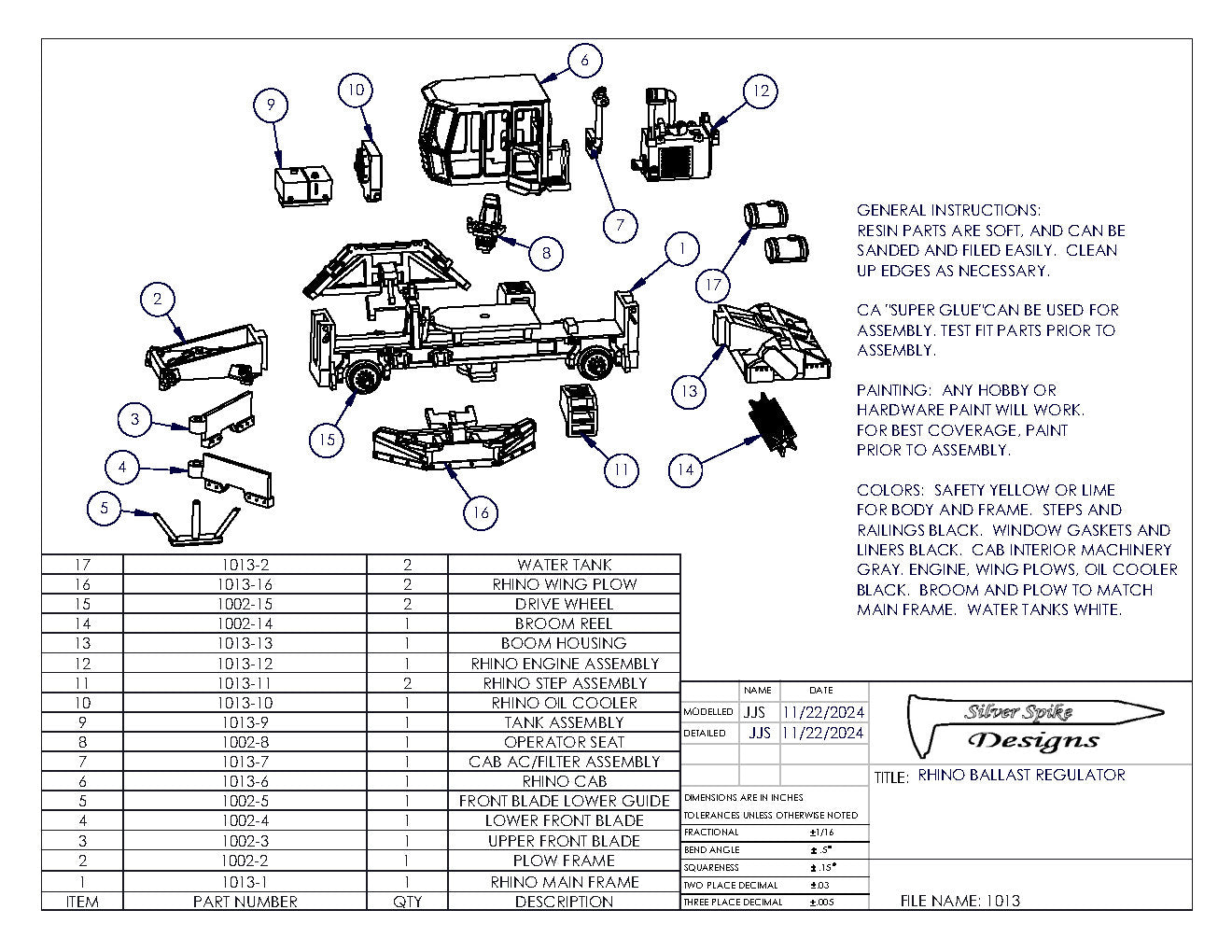 HO Scale Rhino Ballast Regulator Kit