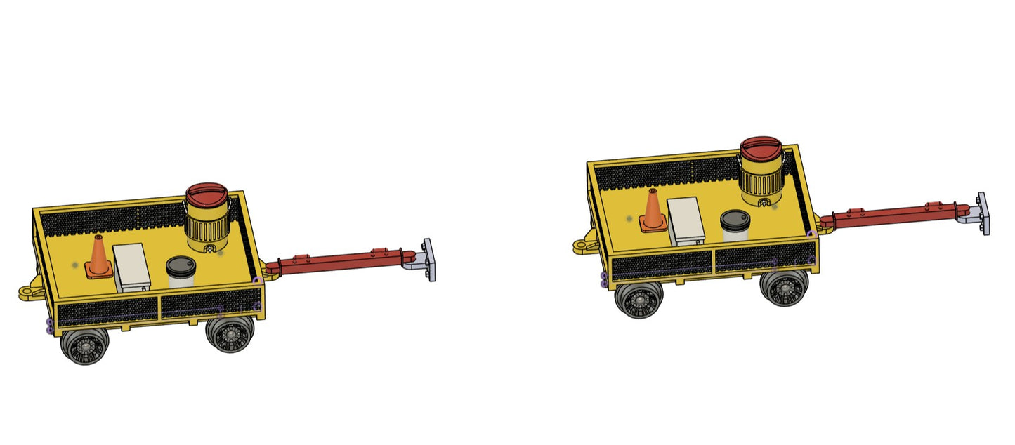 Mesh side flat carts (pair)