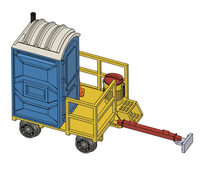 Toilet wagons porta-potty carts (pair)