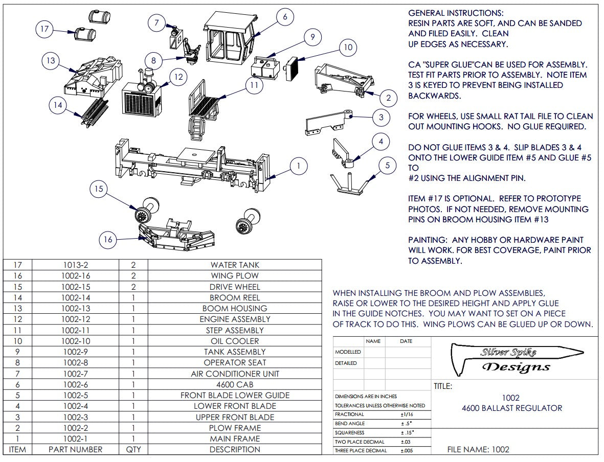 HO Scale 4600 Box Cab Ballast Regulator Kit