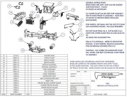 HO Scale 4600 Box Cab Ballast Regulator Kit