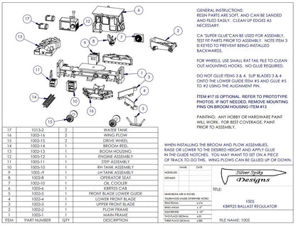 HO Scale KBR925 Ballast Regulator Kit