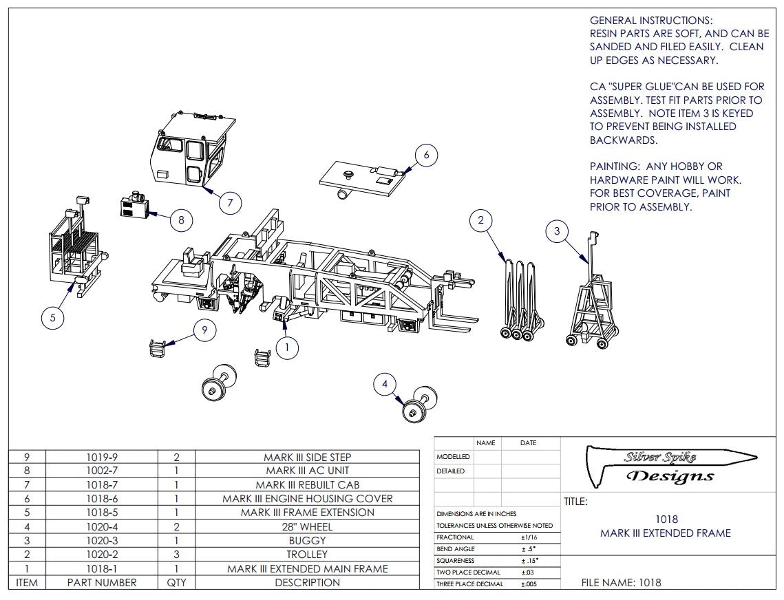 HO Mark III Tamper Kit Extended Frame Version