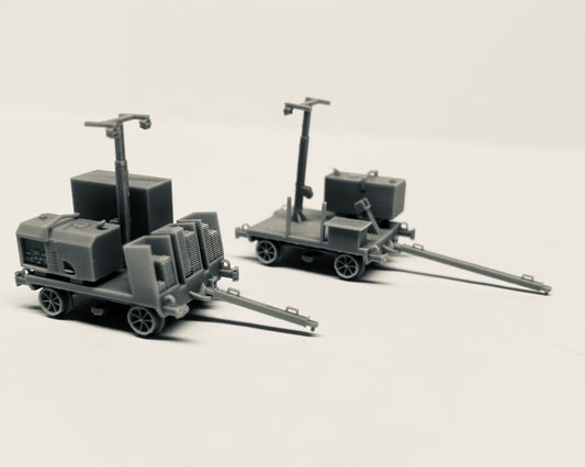 Light Tower and Tie Plate Cart Set