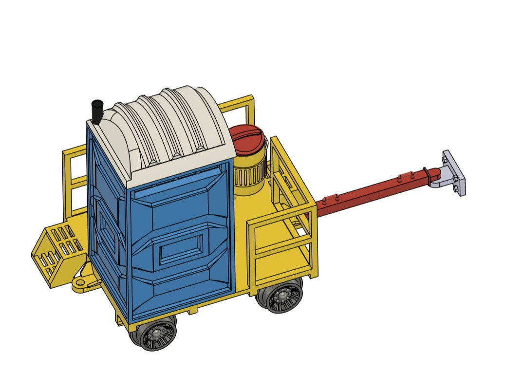 Toilet wagons porta-potty carts (pair)