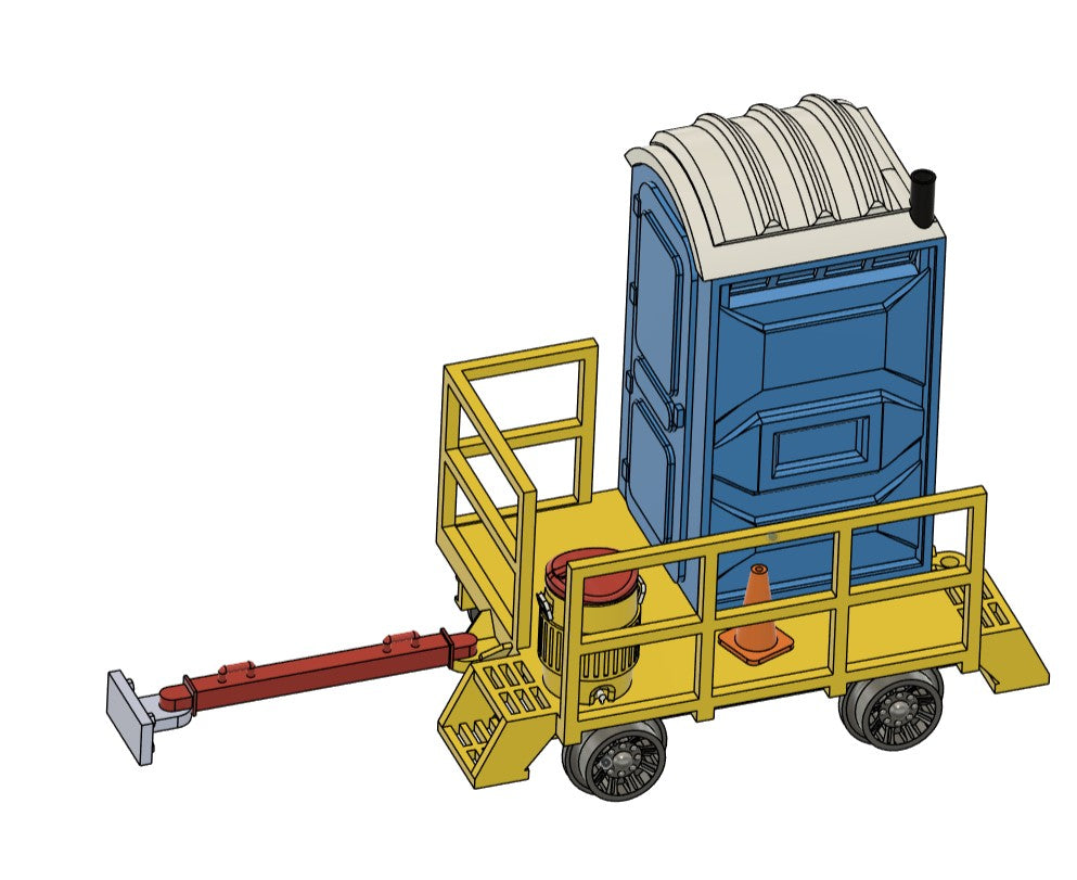 Toilet wagons porta-potty carts (pair)