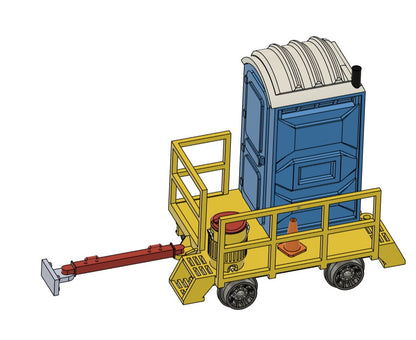 Toilet wagons porta-potty carts (pair)
