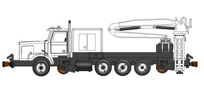 HO Phase I Hirail Boom Truck rail car mover both modes