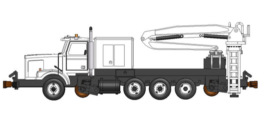HO Phase I Hirail Boom Truck rail car mover both modes
