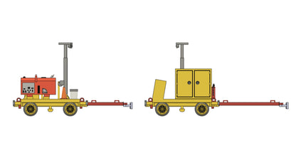 Light Tower and Tie Plate Cart Set