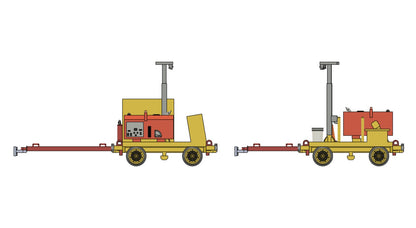 Light Tower and Tie Plate Cart Set