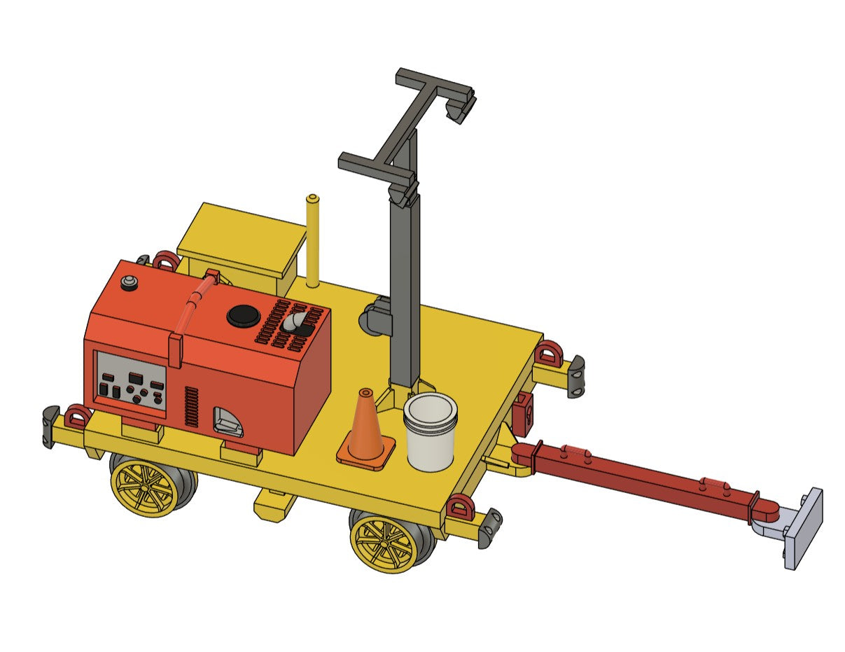 Light Tower and Tie Plate Cart Set