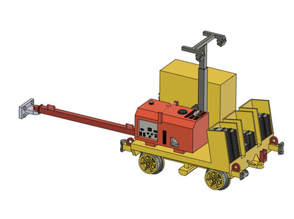 Light Tower and Tie Plate Cart Set