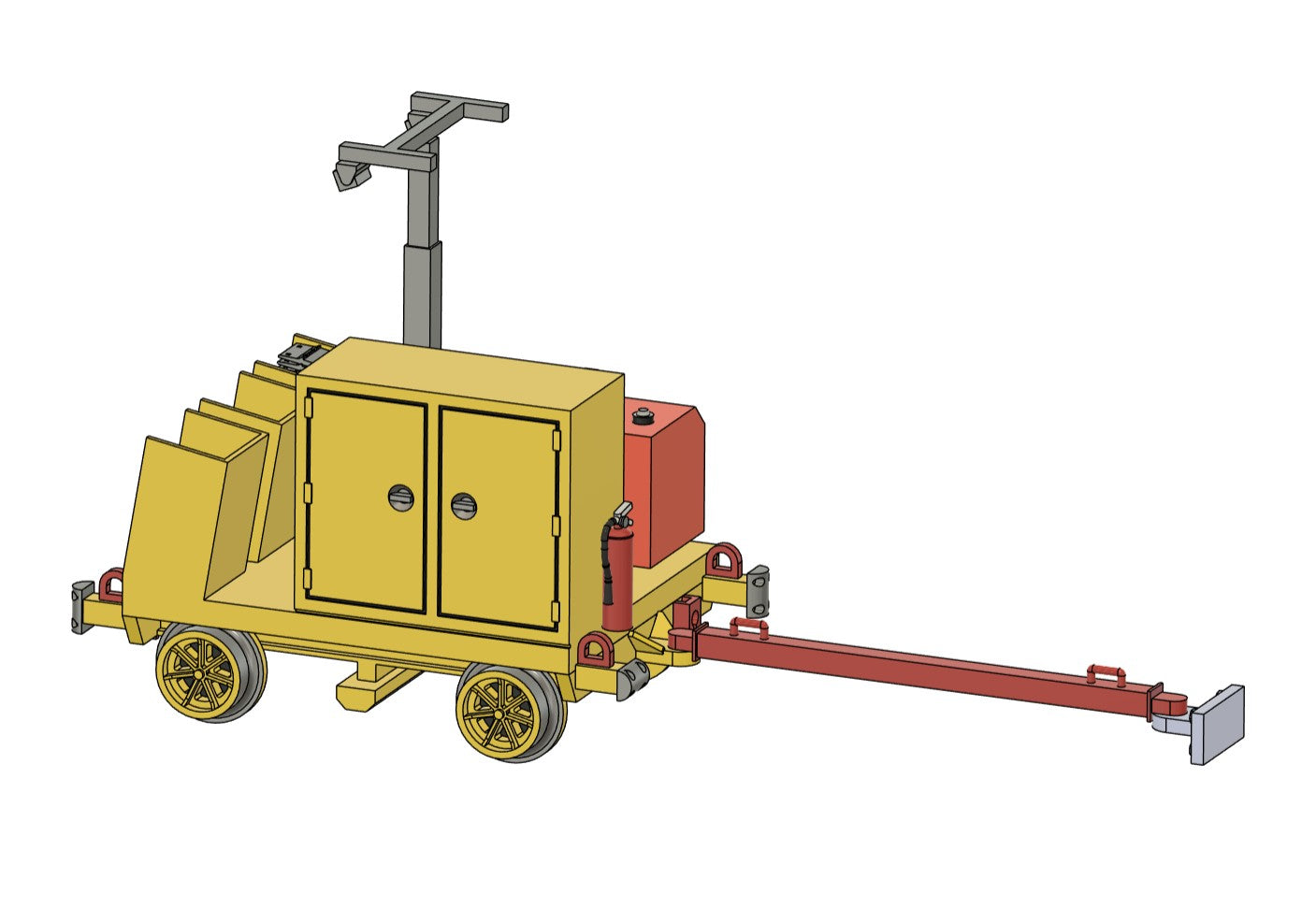 Light Tower and Tie Plate Cart Set