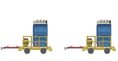 Toilet wagons porta-potty carts (pair)