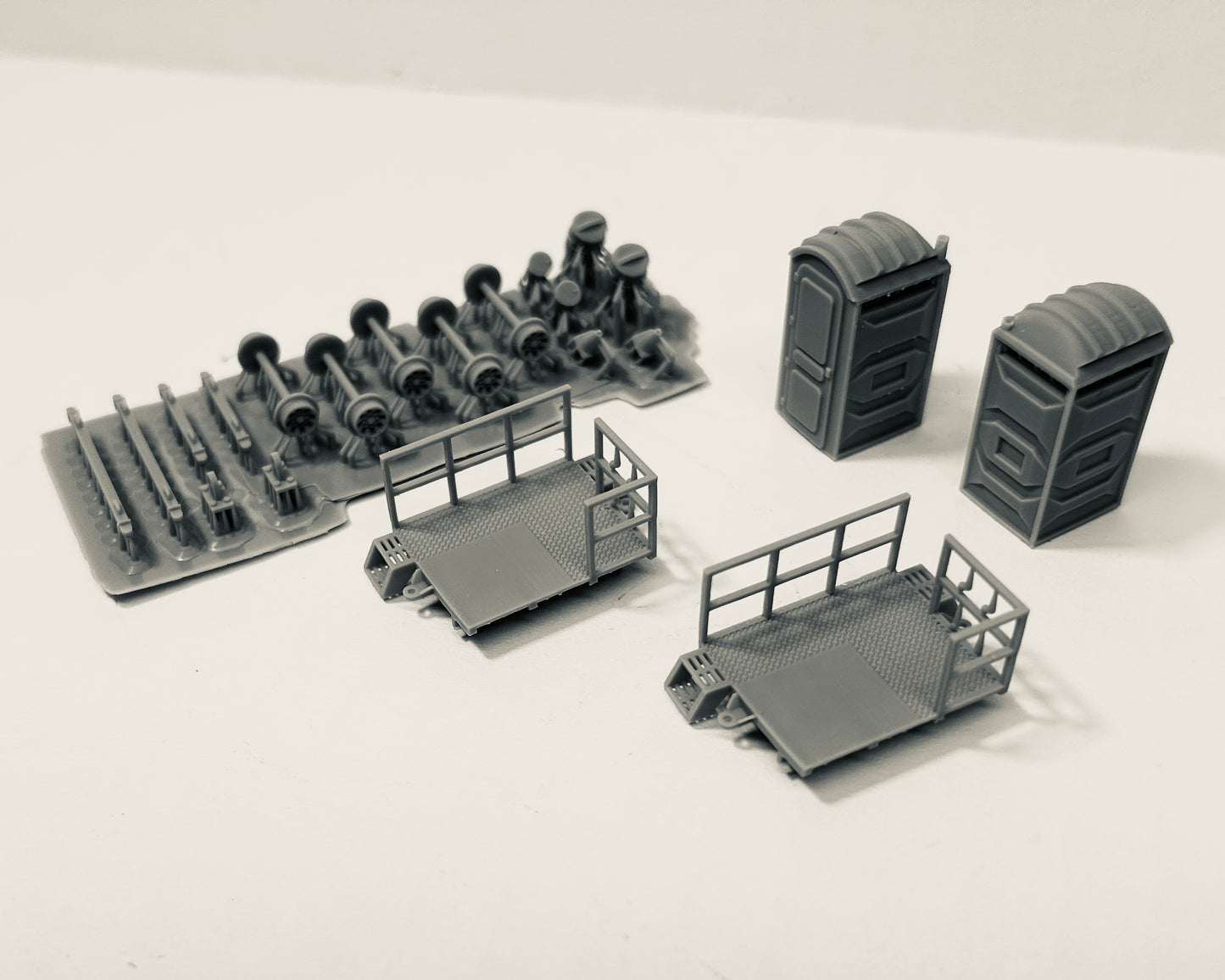 Toilet wagons porta-potty carts (pair)