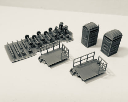 Toilet wagons porta-potty carts (pair)