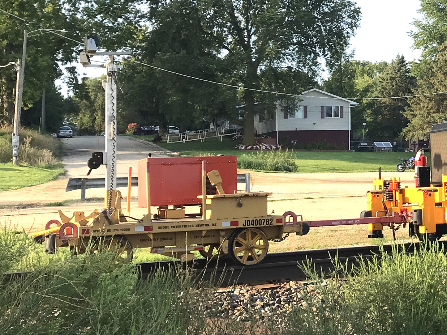 Light Tower and Tie Plate Cart Set