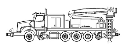 HO Hirail Boom Truck rail car mover ROAD MODE