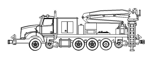 HO Hirail Boom Truck rail car mover ROAD MODE