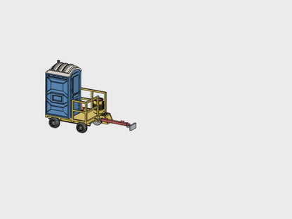 Toilet wagons porta-potty carts (pair)