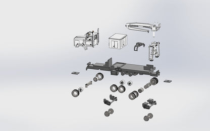 HO Phase I Hirail Boom Truck rail car mover both modes