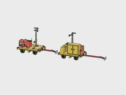 Light Tower and Tie Plate Cart Set